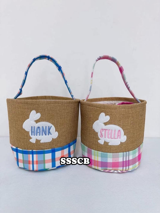 Gingham Easter Buckets