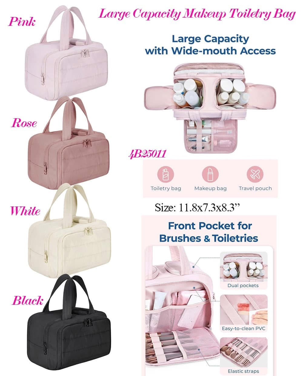 Large Travel Makeup Bag