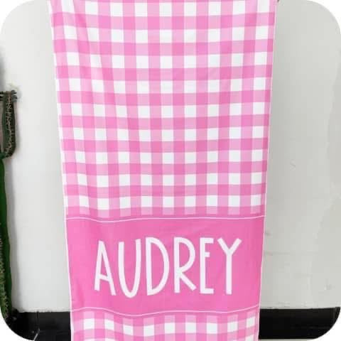 Custom Gingham Beach Towel 🏖️