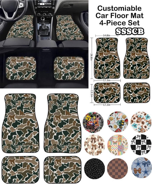 🚘 Customizable Car Carpet Floor Mat – 4-Piece Set 🚘