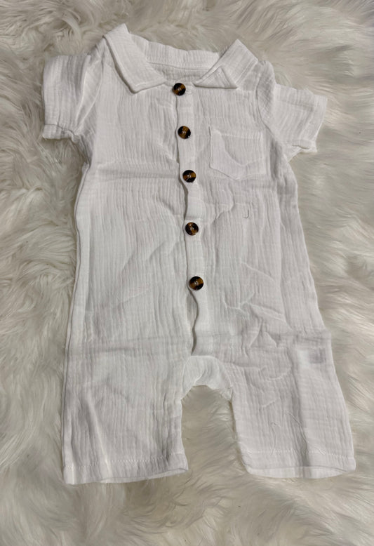 White Muslin Romper