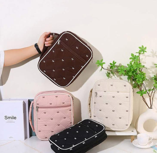 ✨ Quilted Bow Printed Bible Cover Bag ✨