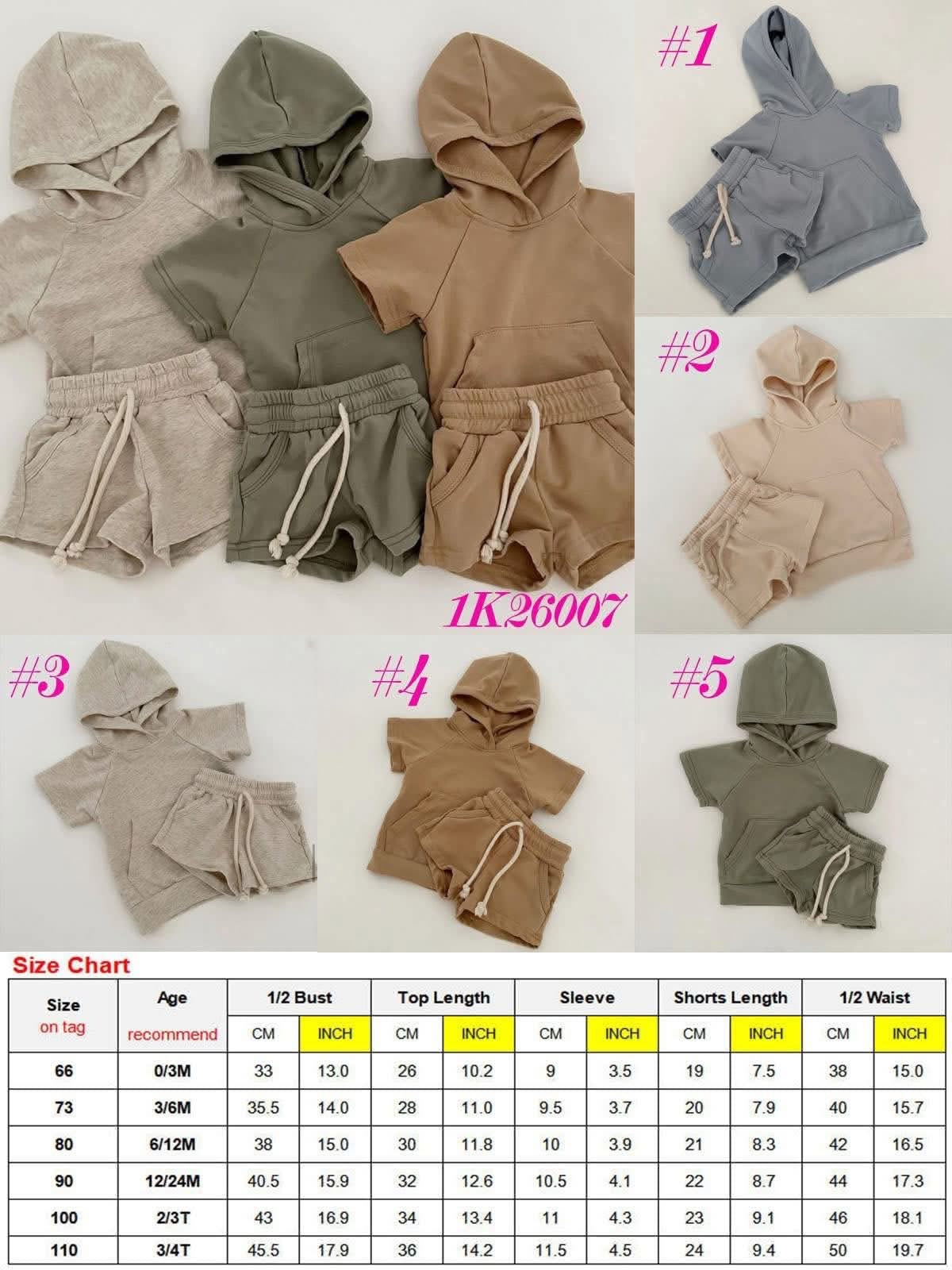 ✨ KIDS HOODED TEE + SHORTS SET ✨