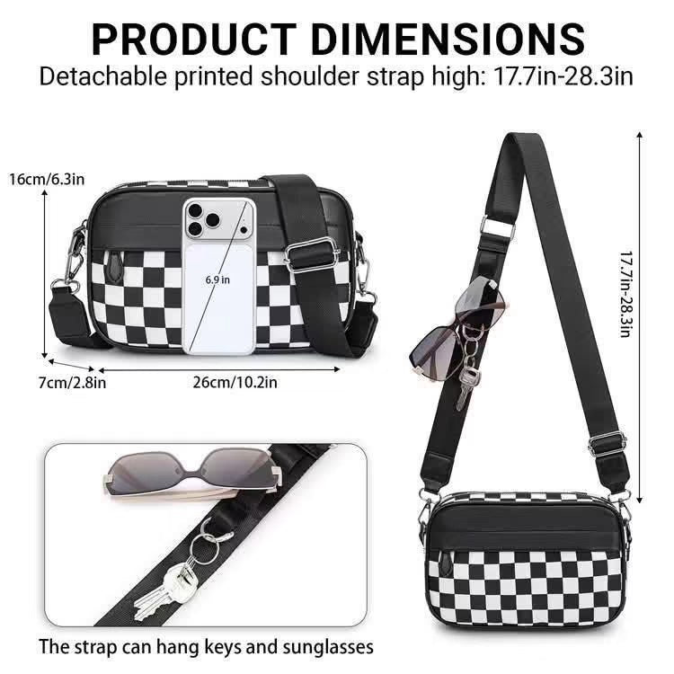 ✨ Contrast Color Checkered Crossbody ✨