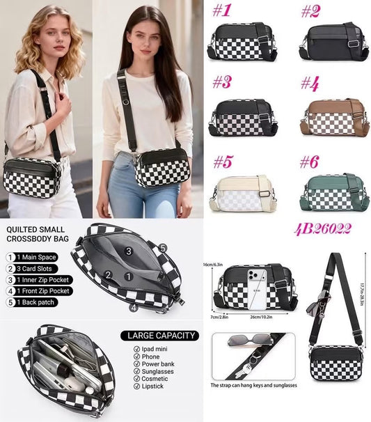 ✨ Contrast Color Checkered Crossbody ✨