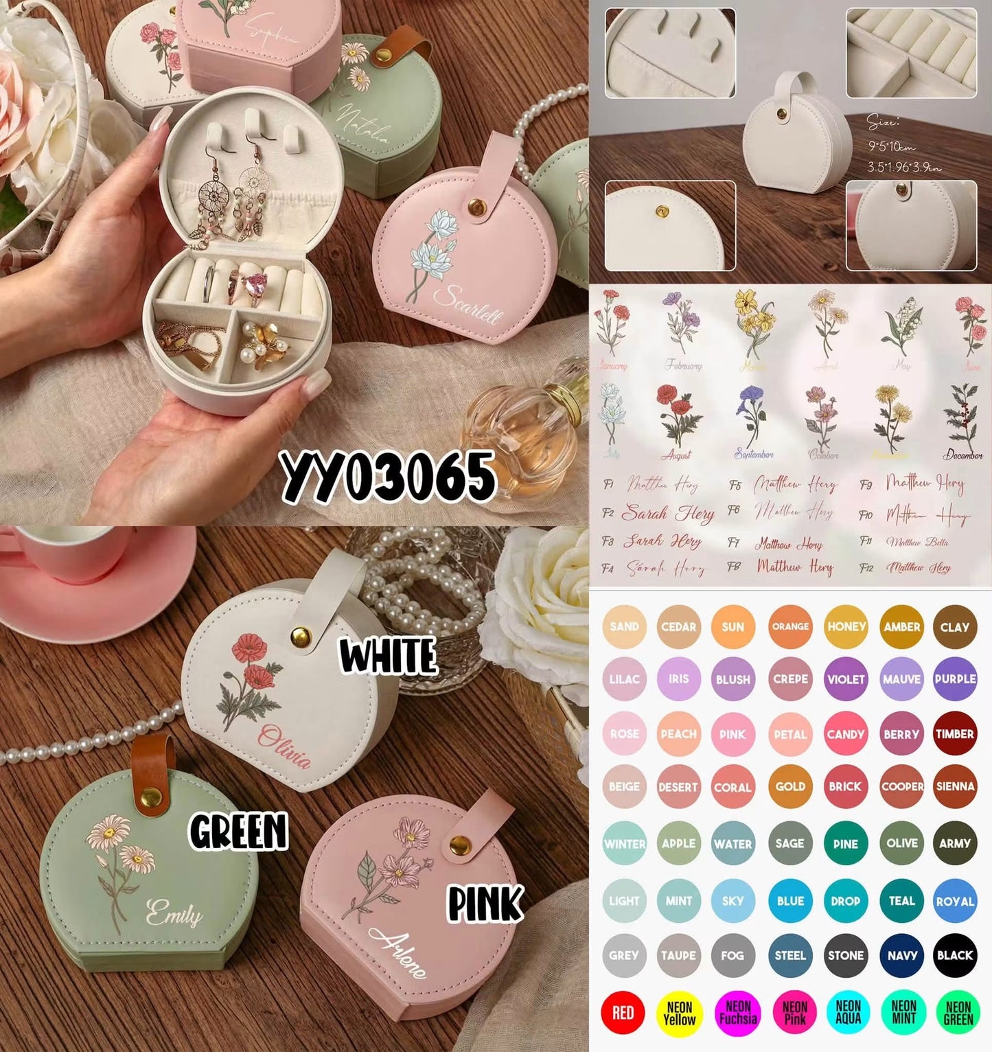 🌸💍 𝐏𝐄𝐑𝐒𝐎𝐍𝐀𝐋𝐈𝐙𝐄𝐃 𝐁𝐈𝐑𝐓𝐇 𝐅𝐋𝐎𝐖𝐄𝐑 𝐉𝐄𝐖𝐄𝐋𝐑𝐘 𝐁𝐎𝐗 💍🌸